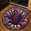 Top Market,Humorous,Halloween,Gift For Yourself,Icon - Halloween 3D Effect Skeleton Witch Horor Vortex Quilted Doormat - Personalized Custom Shaped Rug