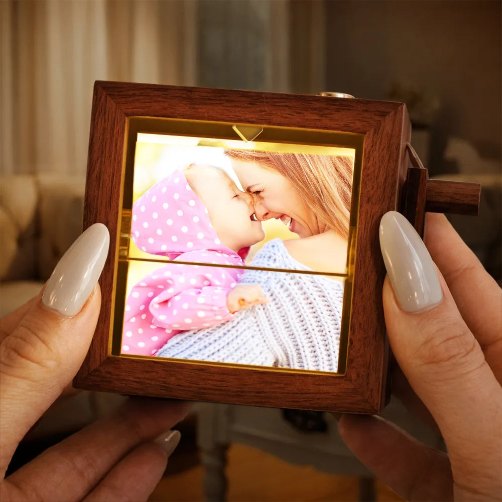 Love,Gift For Mother,Daughters (Adult),Daughters (Young),Children,Mom,Sons,Gift For Grandma - Custom Photo Mother & Daughter Forever Linked Together - Personalized Flipbook Frame Animation Machine