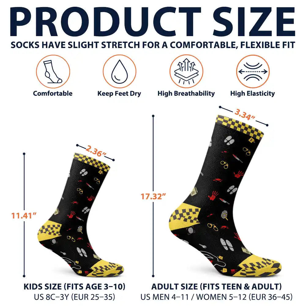 Christmas, Custom Text, Gift For Women, Gift For Yourself, Gifts For Her, Happy - Gift For True Crime Lovers - Personalized Binge Watching Socks