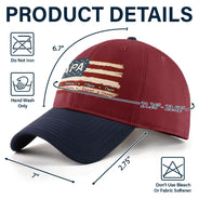 Gift For Father,Gift For Grandpa,Independence Day,Custom Text,Confident - Stars & Stripes US Flag American Dad Grandpa - Personalized Two Tone Cap
