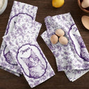 Happy, Dog Lovers, Pet Lovers, Cat Lovers - Custom Photo Pencil Sketch Dog Cat Pet Portrait Toile - Personalized Kitchen Towel