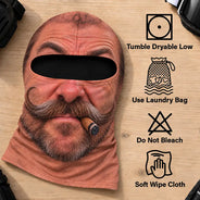 Christmas,Gift For Men,Gift For Yourself,Gifts For Him,Humorous,Icon,Skiing,Top Market - Winter Gag Gift For Husband Who Skis, Matching Gear For Friends - Personalized 3D Realistic Funny Face Printed Balaclava Face Mask