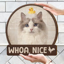 Art Design,Humorous,Pet Lovers,Photo - Funny Bathroom Pet - Custom Photo Funny Bathroom Pet A Dog Will Be With You Shortly - Personalized Custom Shaped Wood Sign