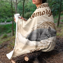 Art Design,Pet Memorial,Cozy,Pet Lovers,Memorial,Photo - Sleeping Pet Angle Wing - Custom Photo Sleeping Angel In Your Heart I'll Always Be Memorial Dog Cat - Personalized Fleece Blanket, Sherpa Blanket