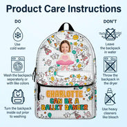 Back To School,Gift For Kids - Custom Photo Kid Can Be Anything - Personalized Canvas Backpack