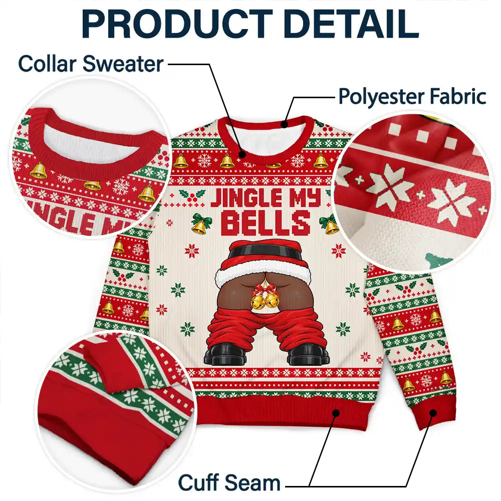 Christmas,Gift For Couples,Gift For Him,Gift For Husband,Humorous,Icon,Top Market - Funny Christmas Gift For Husband Boyfriend - Personalized Jingle My Bells Unisex Ugly Sweater