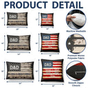 Gift For Father,Gift For Grandpa,Independence Day,Custom Text,Confident - Stars & Stripes US Flag American Dad Grandpa - Personalized Pillow