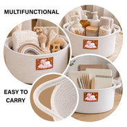 Adorable,Gift For Mother,Gifts For Her,New Baby,New Mom,Vector - Baby Shower Gifts For New Mom, New Dad - Personalized Sleeping Baby Woven Rope Basket