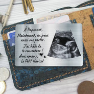 Gift For Husband,Gift For Boyfriend,Gift For Yourself,Gift For Men,Parents,Gift For Father,New Dad,New baby,Happy,French,Expecting Dad,Non-Eng,Photo,Adorable - Photo Personnalisable Maintenant Tu Peux Aussi Me Porter - Carte De Portefeuille En Aluminium Personnalisée