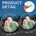 Art Design,Christmas,Romantic,Gift For Couples,Photo - Vivid Watercolor Art - Custom Photo Vivid Watercolor Art Anniversary Loving Couple - Personalized Circle Glass Ornament