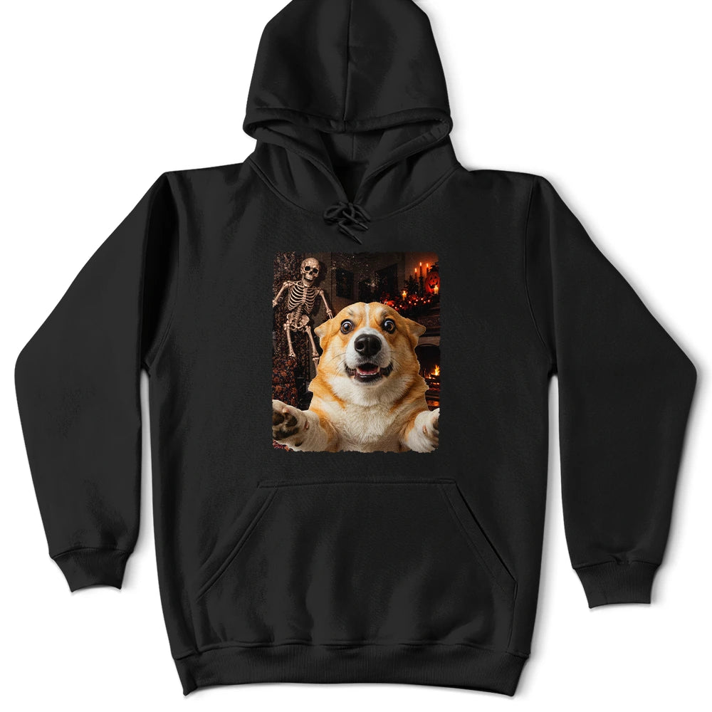 Art Design,Custom Photo,Dog Mom,Gift For Mother,Gifts For Her,Humorous,Pet Lovers,Photo - Halloween Pet Selfie,Top Market - Halloween Gift For Dog Lovers - Personalized Custom Photo Dog Selfie T Shirt