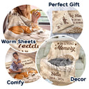 Art Design,Pet Memorial,Cozy,Pet Lovers,Memorial,Photo - Sleeping Pet Angle Wing - Custom Photo Sleeping Angel In Your Heart I'll Always Be Memorial Dog Cat - Personalized Fleece Blanket, Sherpa Blanket
