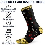 Christmas, Custom Text, Gift For Women, Gift For Yourself, Gifts For Her, Happy - Gift For True Crime Lovers - Personalized Binge Watching Socks