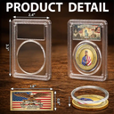 America 250th,Custom Photo,Independence Day,Art Design,Family,Proud,Photo - US Theme Accessories 3D Cartoon - Custom Photo 3D Cartoon With US Accessories American Hero 250 Years Of Freedom - Personalized Commemorative Keepsake Coin