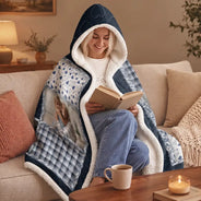 Family, Custom Photo, Memorial, Sad, Gift For Women, Christmas - Custom Photo Memorial When You Really Miss Me Hug This Blanket - Personalized Wearable Hooded Blanket