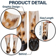 Chicken,Farm,Gift For Yourself,Gifts For Her,Gifts For Him,Humorous,Icon,Pet Lovers - Gag Gift For Animal Lovers - Personalized Funny Chicken Duck Pig Feet Socks