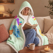 Christmas,Gift For Kids,Icon,Playful - Christmas Gift For Girls Squishy Lover - Personalized Name The Year Of Squishy Hunting Wearable Hooded Blanket