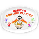 Daddy's Grilling Platter - Gift For Dad, Father, Grandfather, Grandpa - Personalized Plate