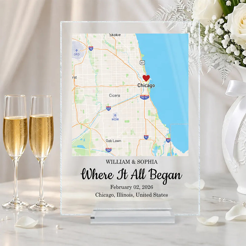 Couple Anniversary Love Message - Personalized Vertical Rectangle Acrylic Plaque