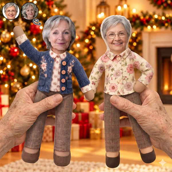 Art Design,Christmas,Custom Photo,Gift For Bestie,Humorous,Old Besties,Photo - Old Bestie Poseable Body Doll,Top Market - Gag Gift For Best Friends - Personalized Custom Photo Poseable Plush Doll
