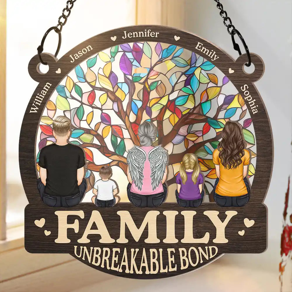 Family Unbreakable Bond Tree Of Life - Personalized Window Hanging Suncatcher Ornament