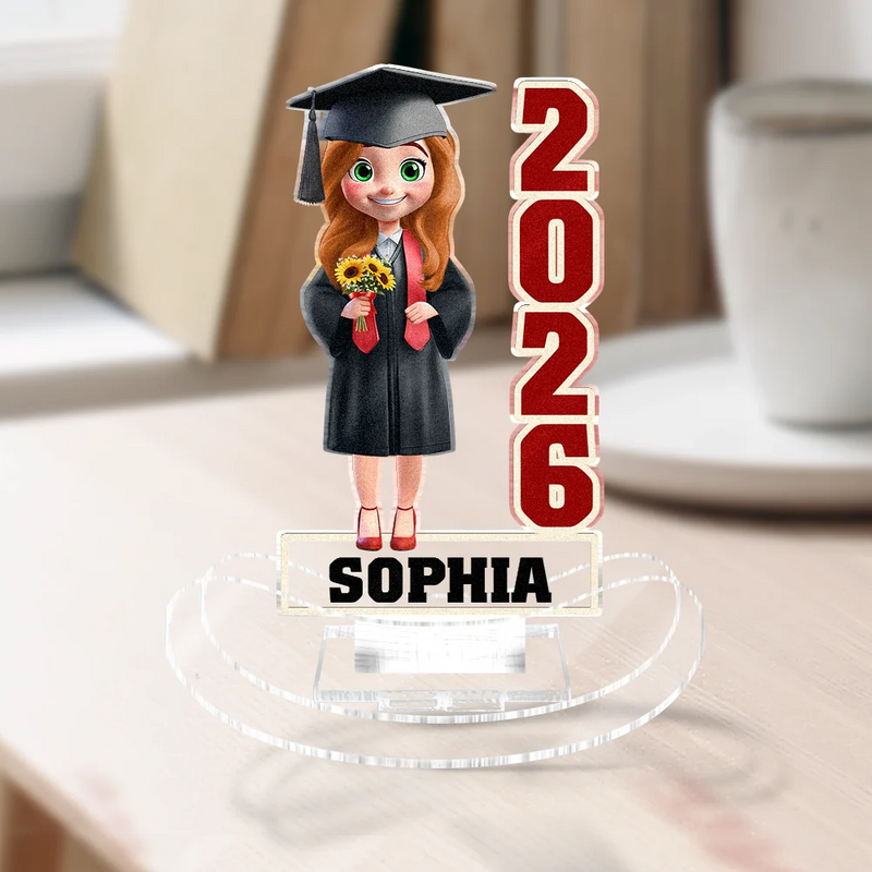 Graduation, Gift For Yourself, Funny - Funny Graduation Year - Personalized Acrylic Shaking Stand