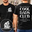Gift For Father,Gift For Grandpa,Non-Eng,Photo - Pencil Sketch,Photo - Pencil Sketch (Dark BG),Humorous - Custom Photo Pencil Sketch Art Cool Dads Club Powered By Love - Personalized T Shirt