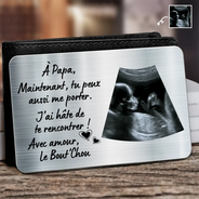 Gift For Husband,Gift For Boyfriend,Gift For Yourself,Gift For Men,Parents,Gift For Father,New Dad,New baby,Happy,French,Expecting Dad,Non-Eng,Photo,Adorable - Photo Personnalisable Maintenant Tu Peux Aussi Me Porter - Carte De Portefeuille En Aluminium Personnalisée