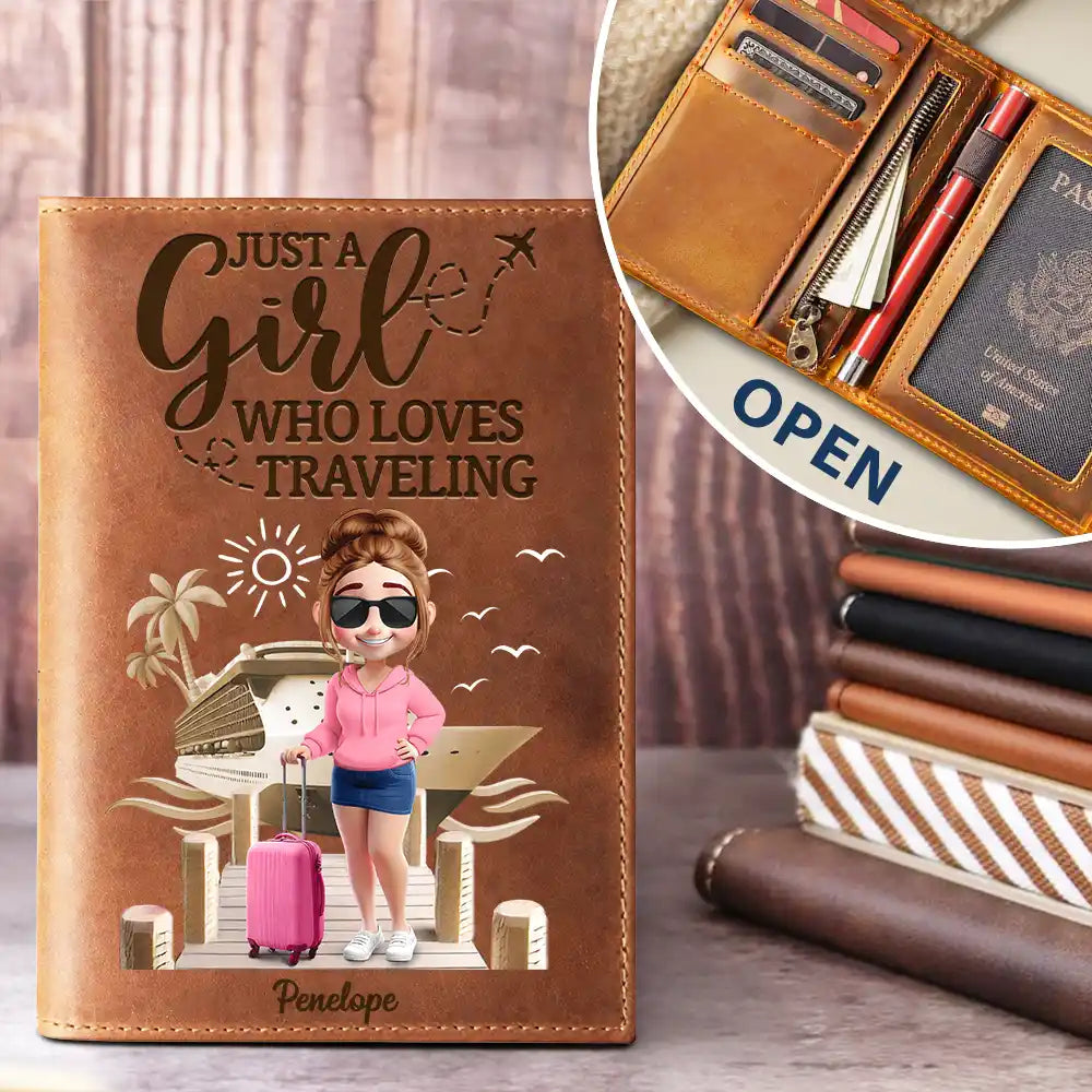 All My Travel Crap - Personalized Leather Passport Holder