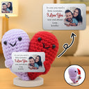Gift For Couples,Gift For Husband,Gift For Wife,Gift For Boyfriend,Gift For Girlfriend,Love,Custom Photo - Custom Photo In Case You Need A Little Reminder - Personalized Doll Crochet With Custom Card