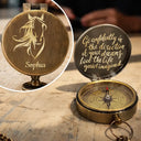 Gift For Yourself, Gift For Women, Gift For Men, Happy - Go Confidently In The Direction Of Your Dreams Horse - Personalized Engraved Brass Compass