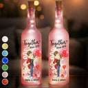 Gift For Couples, Gift For Husband, Gift For Wife - Chibi Side View Carrying Couple Together Since - Personalized Bottle Light
