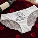 Wedding Anniversary,Gift For Wife,Humorous,Gift For Couples,Custom Text - I Love Your Face Especially When It's Between My Legs - Personalized Panty