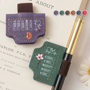 Reading,Gift For Yourself,Gift For Women,Happy - God Says You Are Birth Month Flower - Personalized Magnetic Leather Pen Clip