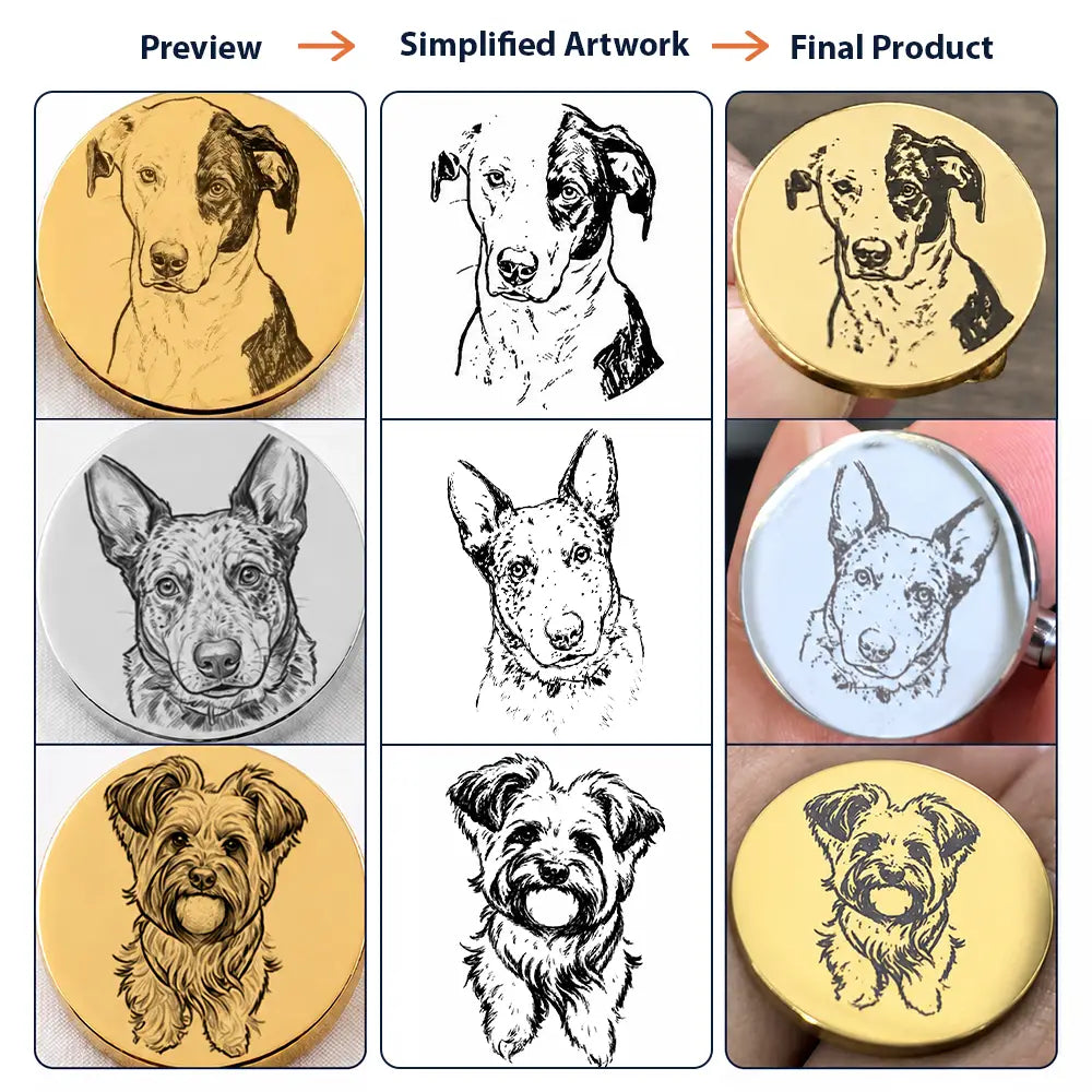 Custom Photo Pencil Sketch Father Of Bride Groom Team Groom Wedding Favors - Personalized Circular Cufflinks