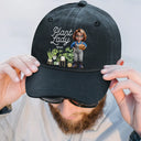 Gardening,Gift For Women,Gift For Men,Happy-Plant Lady - Personalized Vintage Washed Denim Cap