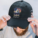 Independence Day,America 250th,Gift For Men,Icon,Proud - America 250th Anniversary US Pride Patriotic Eagle - Personalized Vintage Washed Denim Cap