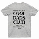 Gift For Father,Gift For Grandpa,Non-Eng,Photo - Pencil Sketch,Photo - Pencil Sketch (Dark BG),Humorous - Custom Photo Pencil Sketch Art Cool Dads Club Powered By Love - Personalized T Shirt