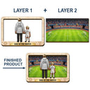 Gift For Mother,Gift For Father,Happy - Mom Dad Of The Match Football Soccer Kid Team - Personalized Custom Shaped Car Visor Clip