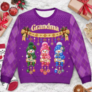 Christmas,Gift For Grandma,Gifts For Her,Icon,Sentimental - Christmas Gift For Grandma - Personalized Grandkids Snowmen Unisex Ugly Sweater