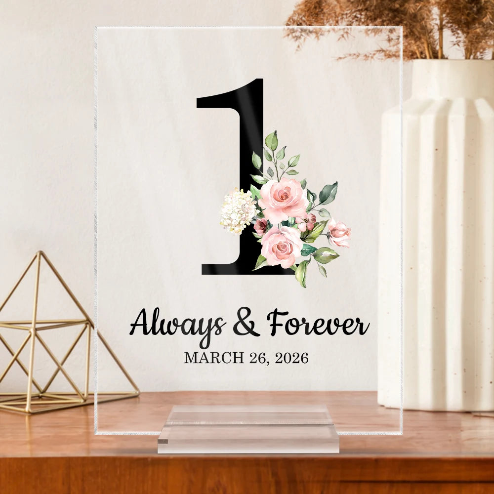 Couple Anniversary Love Message - Personalized Vertical Rectangle Acrylic Plaque