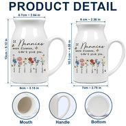 If Nanas Were Flowers I'd Pick You Mom Grandma - Personalized Ceramic Flower Vase