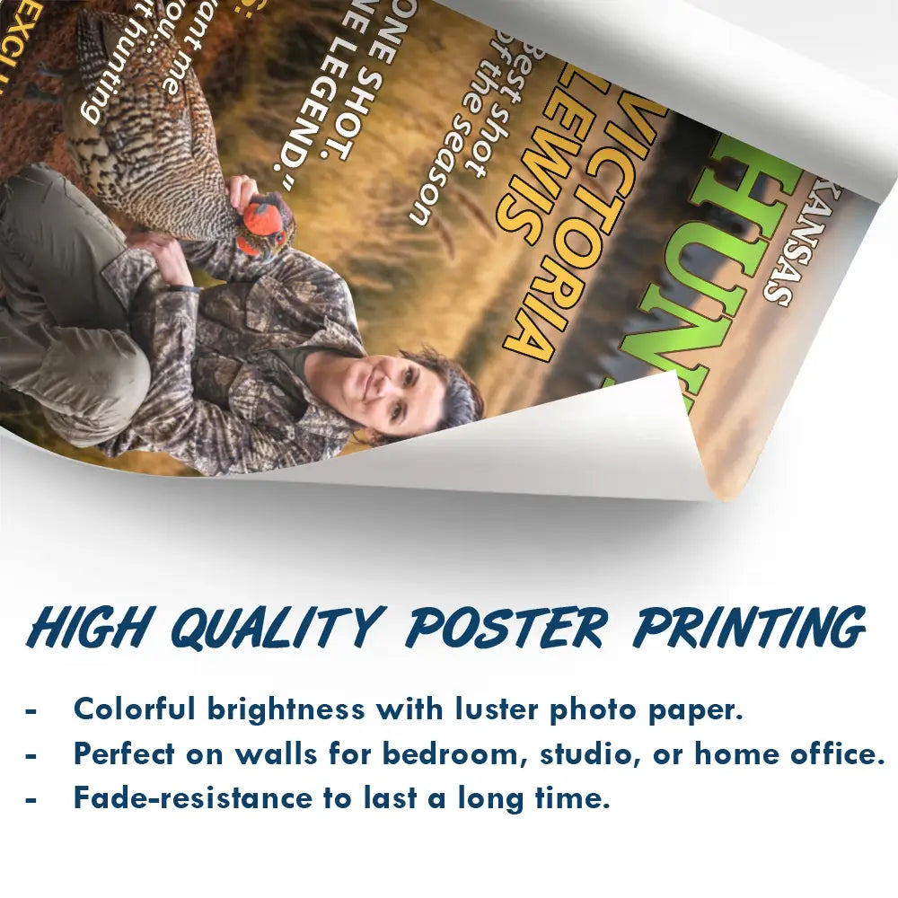 Custom Photo, Gift For Men, Gift For Yourself, Gifts For Him, Happy, Hunting, Remove BG Photo, Top Market - Decor Gift For Hunters - Personalized Custom Photo Moments Like This Are Earned Magazine Style Poster