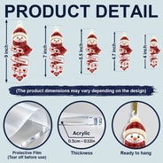 Christmas, Family, Icon, Playful - Christmas Gift For Kids Family Friends - Personalized Name Snowman Spiral Acrylic Ornament