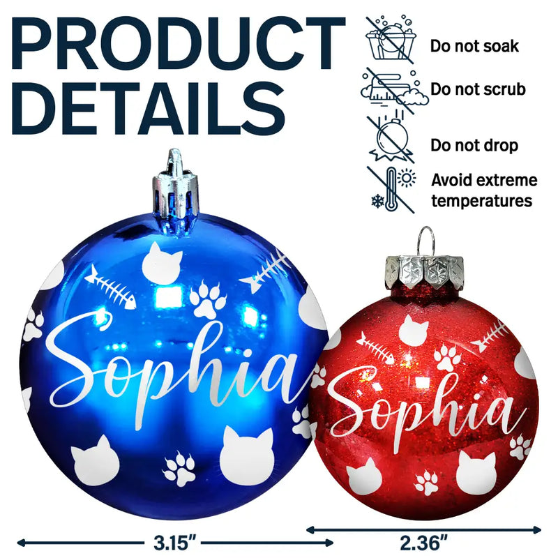 Christmas Ornaments With Name - Personalized Ball Ornament