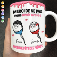 Merci De Ne Pas Avoir Avalé - Impression Effet 3D Gonflé - Tasse Personnalisée