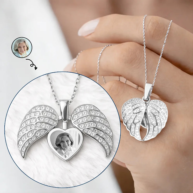 Custom Photo Frame In Memorial Of Loved Ones - Personalized Hidden Message Necklace