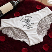 Wedding Anniversary,Gift For Wife,Humorous,Gift For Couples,Custom Text - Readling Book Whore Spread Those Pages Funny Underwear For Wife - Personalized Panty