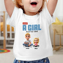 Just A Dad And His Girl 3D Cartoon - Personalized T Shirt