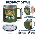 Weekend Forecast Camping - Personalized 14oz Stainless Steel Tumbler With Handle